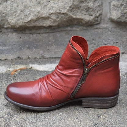 Ladies Brown Leather Ankle Boots