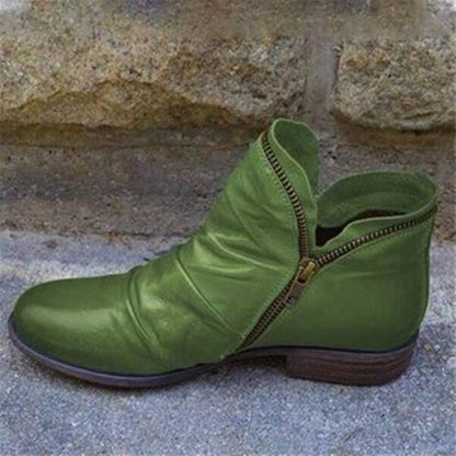 Ladies Brown Leather Ankle Boots