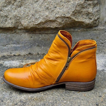 Ladies Brown Leather Ankle Boots