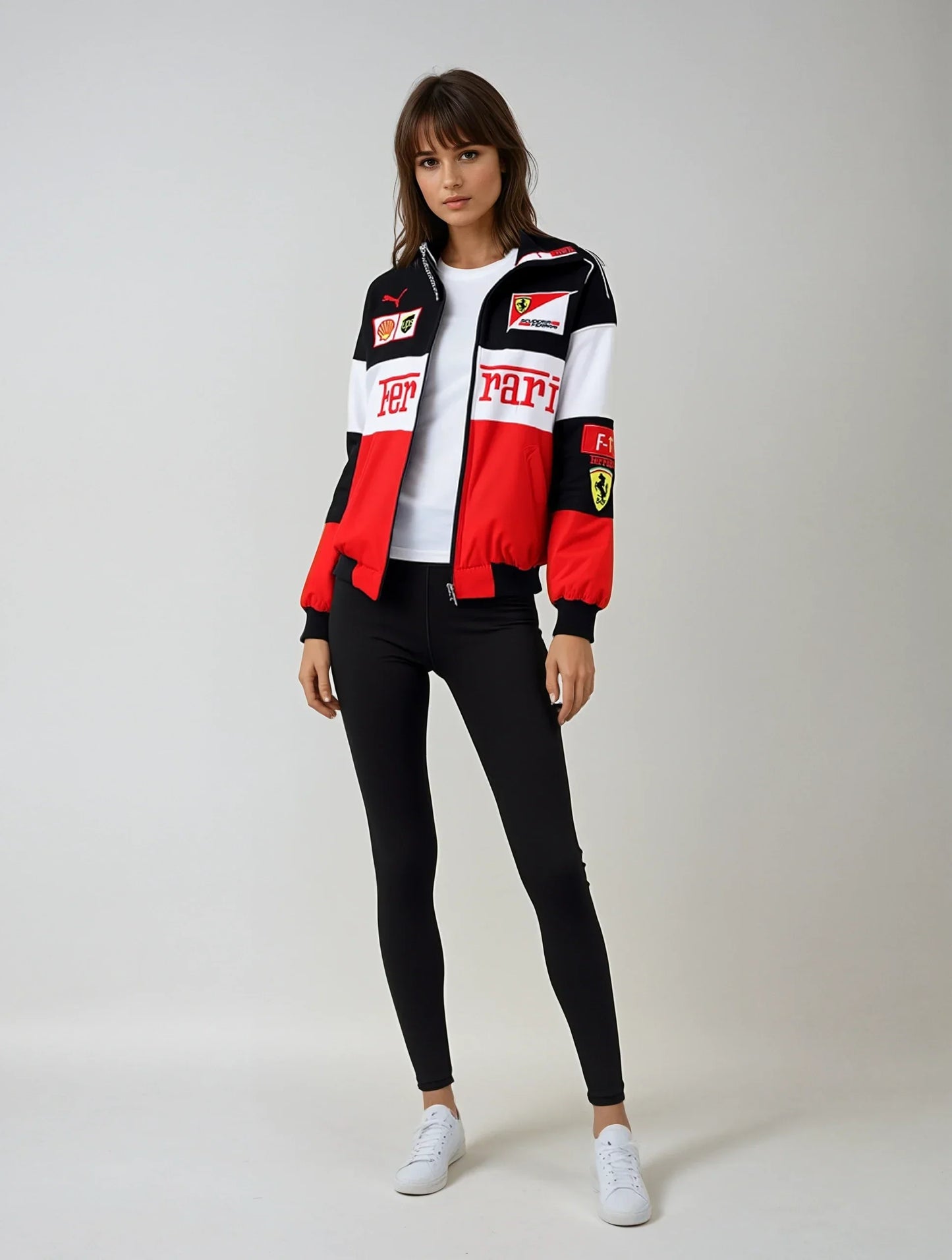 Authentic Ferrari Men's Racing Jacket - Retro Classic Design - EasyApparels