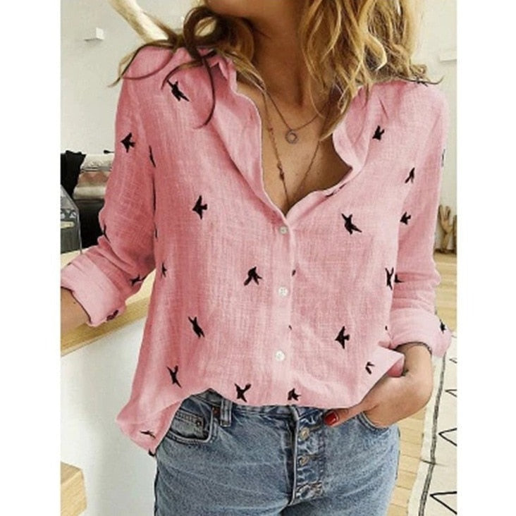 Elegant Cotton Ladies Blouse - Vossary