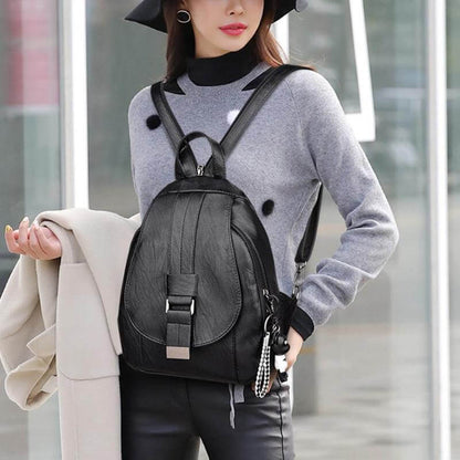 Durable Waterproof Ladies Leather Rucksack