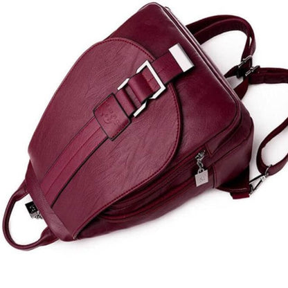 Durable Waterproof Ladies Leather Rucksack