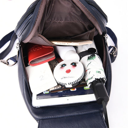 Durable Waterproof Ladies Leather Rucksack