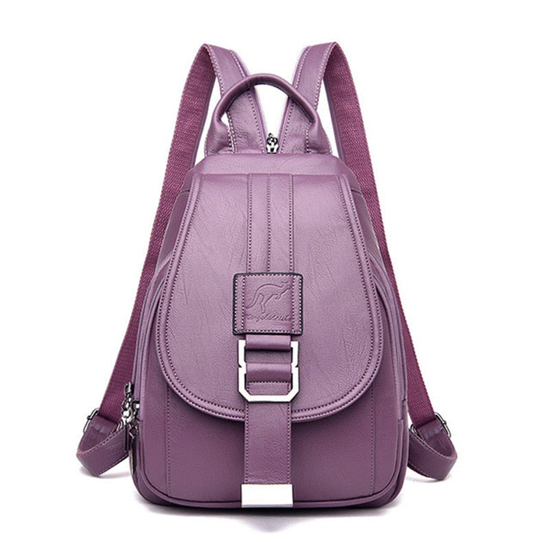 Durable Waterproof Ladies Leather Rucksack