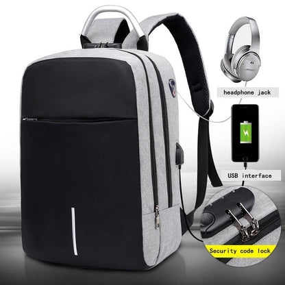 Secure Water-Repellent Backpack with USB Charger