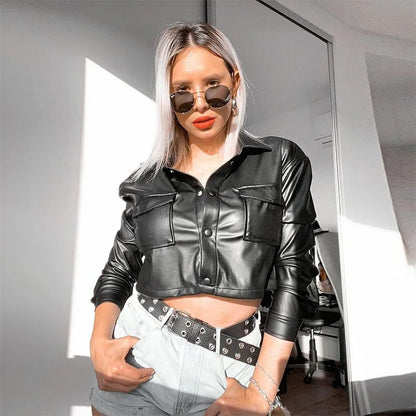 Waterproof Ladies Summer Leather Coat - Pexav