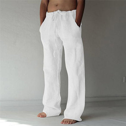 Relaxed Fit Linen Trousers for Men - Vossary
