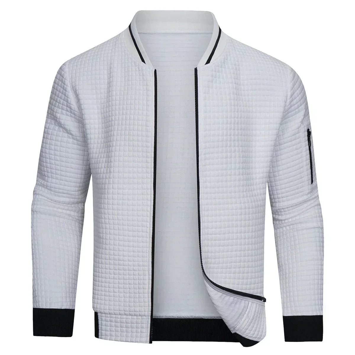 Cozy Mens Knit Bomber Jacket