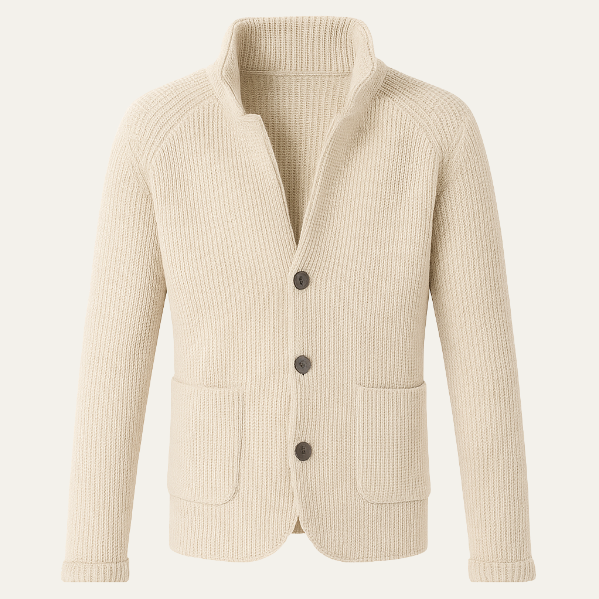 Men's Fashionable Crew Neck Knit Button Cardigan - Vossary