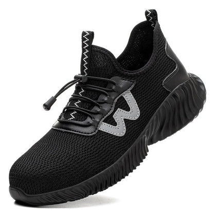Wide Men's Safety Shoes - MaxGuard S3-Black-5.5-Nora Luxe