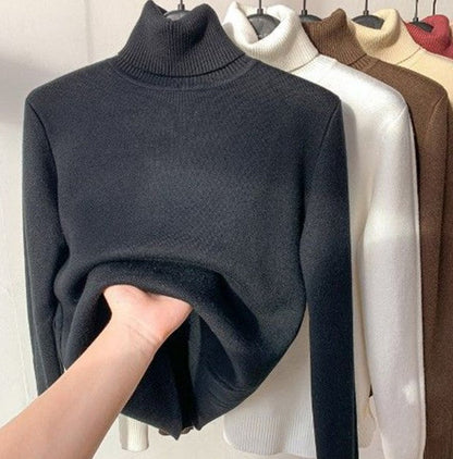Warm Crew Neck Fleece Sweater - Pexav