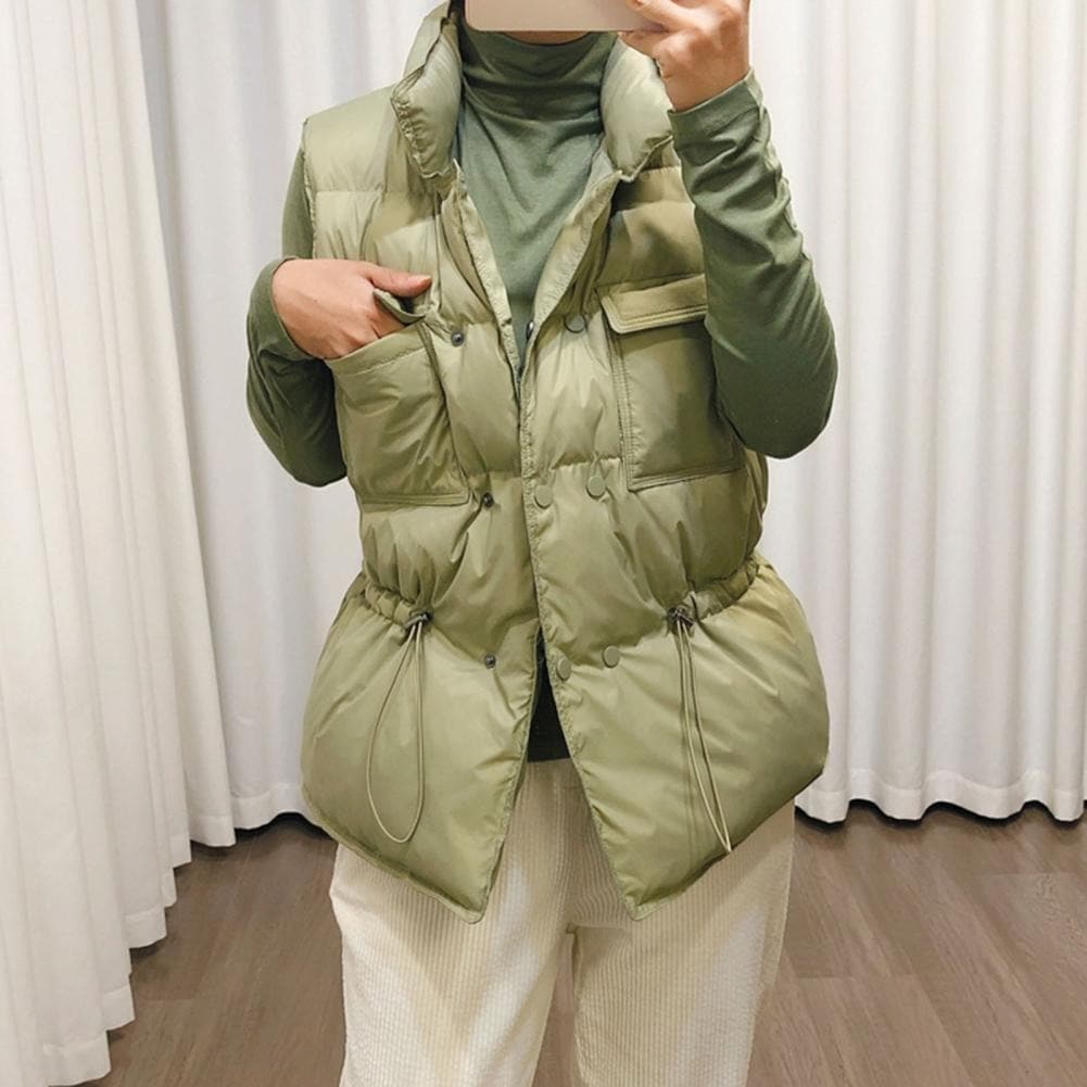 Warm Padded Quilted Women's Vest - EasyApparels