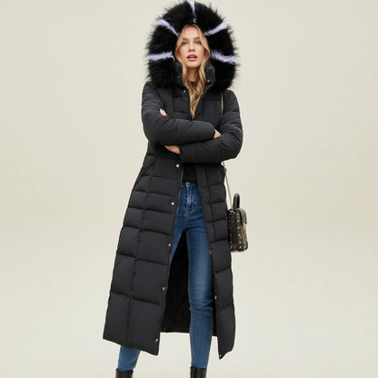 Warm Padded Long Down Jacket for Women