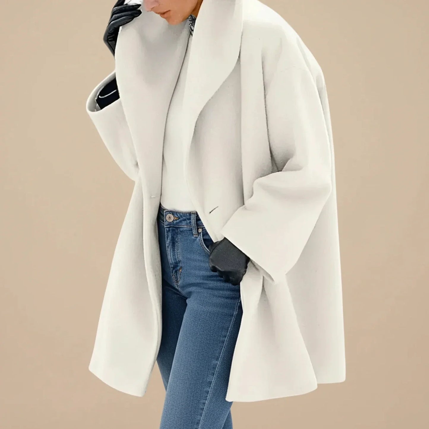 Ladies Warm Knee Length Parka Coat