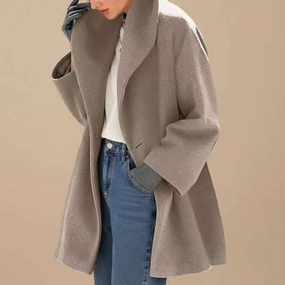 Ladies Warm Knee Length Parka Coat - EasyApparels