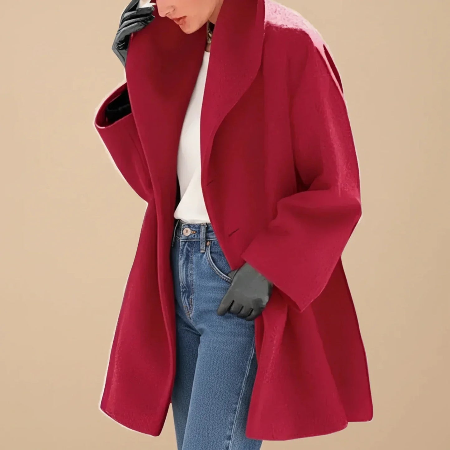 Ladies Warm Knee Length Parka Coat