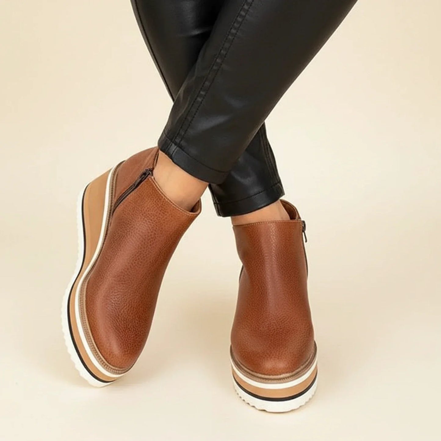 High Heel Ankle Boots for Women - Chic and Cozy Shoes - Vossary