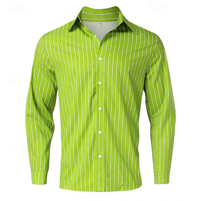 Classic Casual Striped Dress Shirt