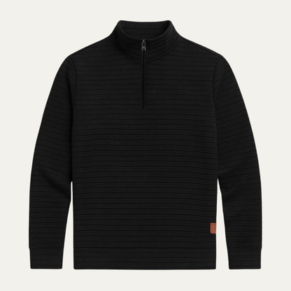 Comfortable Mens Breathable Quarter Zip Pullover Sweater - Vossary