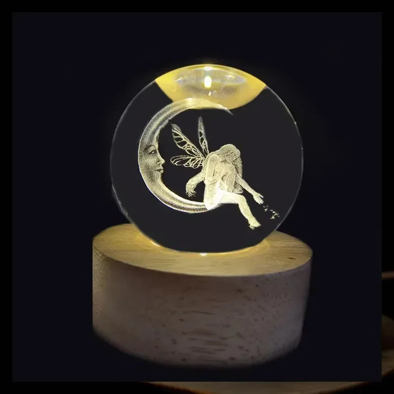 Colorful Glow Globe Night Light Lamp for Bedroom