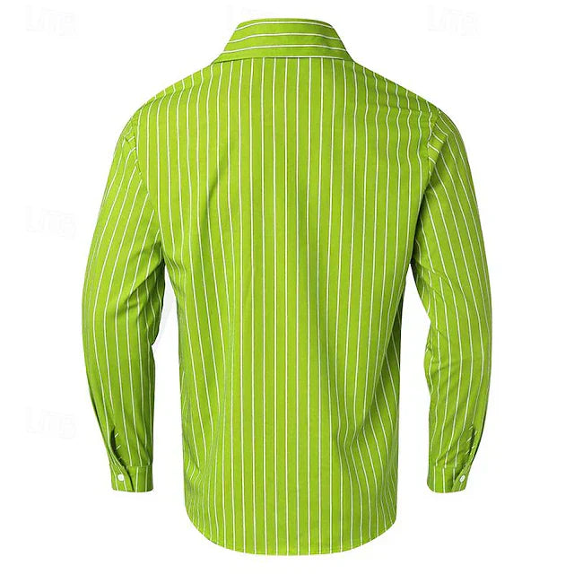 Classic Casual Striped Dress Shirt