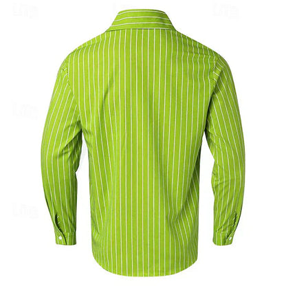 Classic Casual Striped Dress Shirt