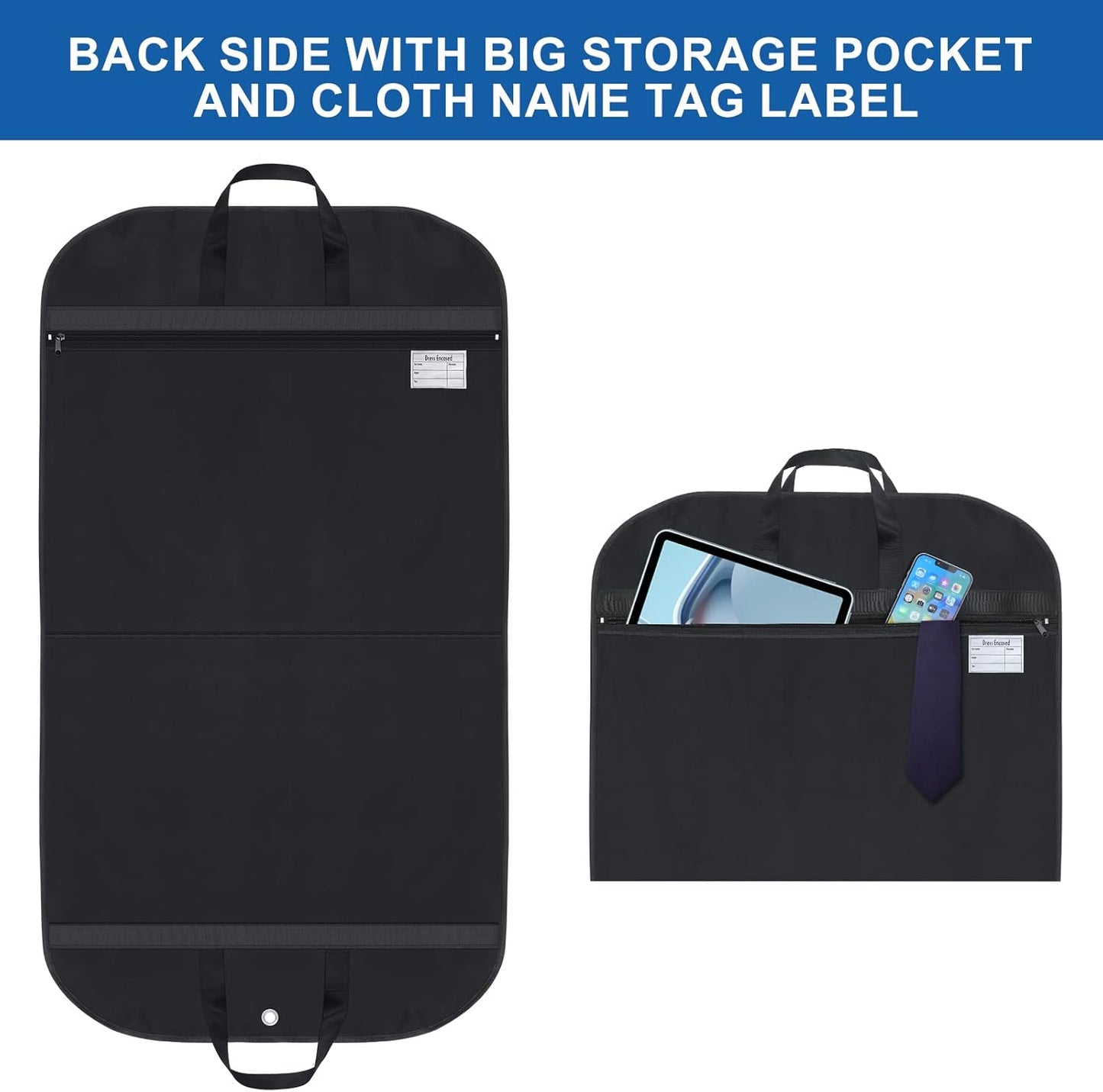 Travel Suit Bag Protector with Pockets 2 Pack