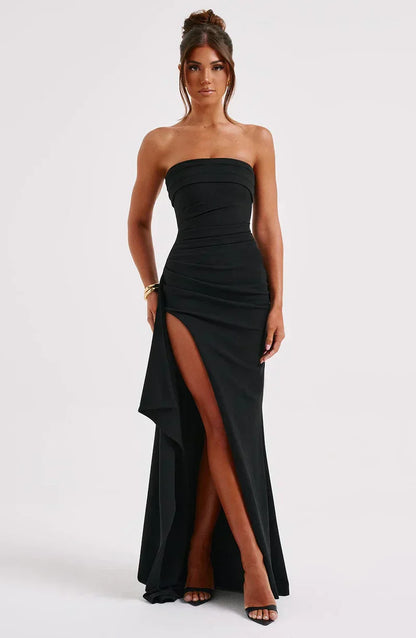 Ladies' Cold Shoulder Flowy Long Dress