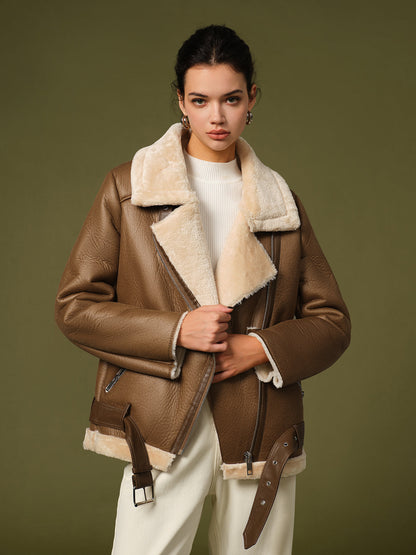 Warm Fleece Zip Up Coat