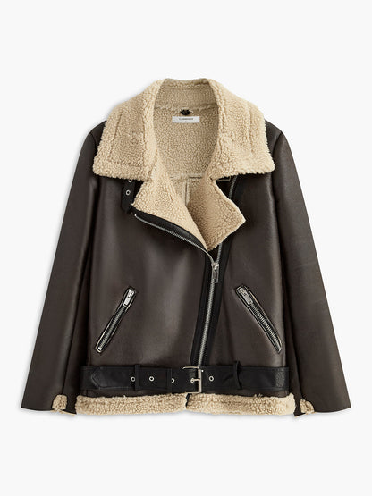Warm Fleece Zip Up Coat