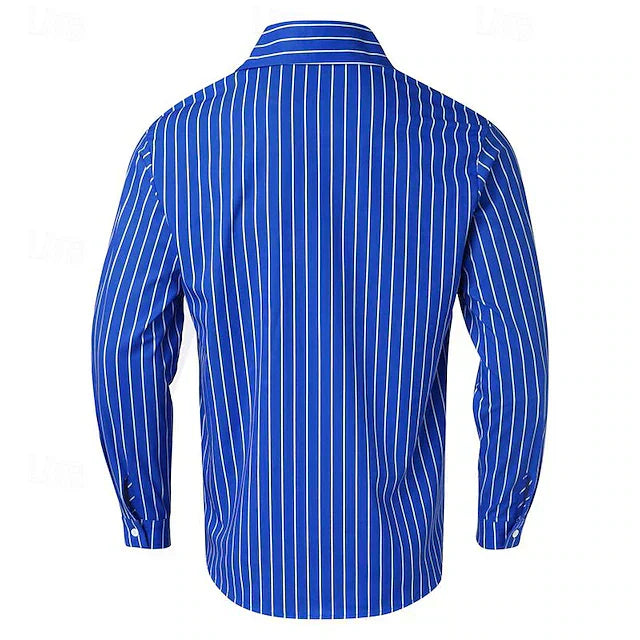 Classic Casual Striped Dress Shirt